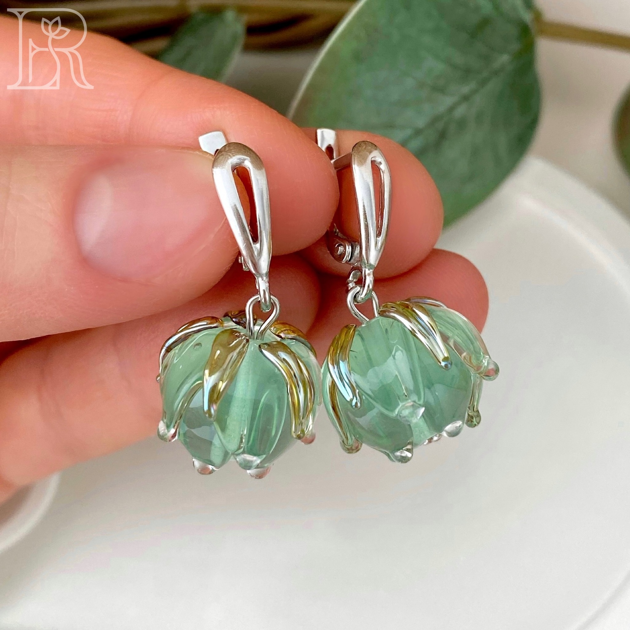 Серьги Фера (зеленый)