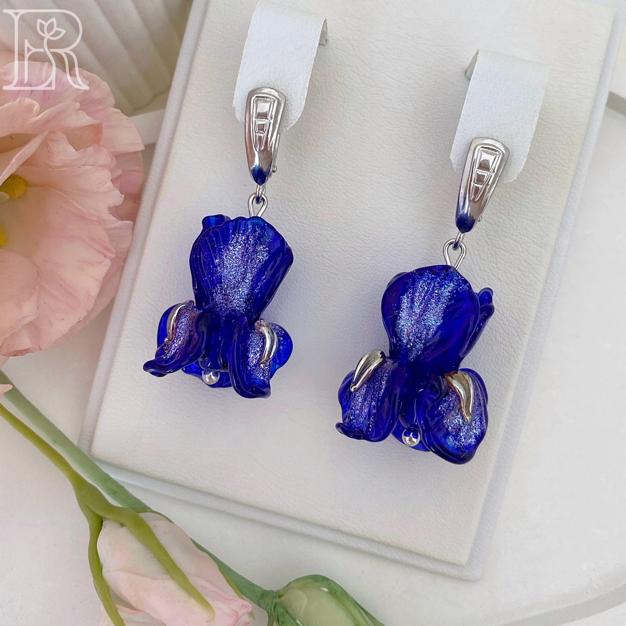 Серьги Ирисы (синий)